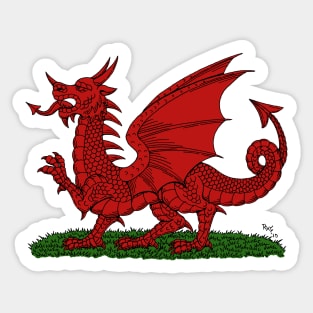 Red Dragon of Wales Sticker